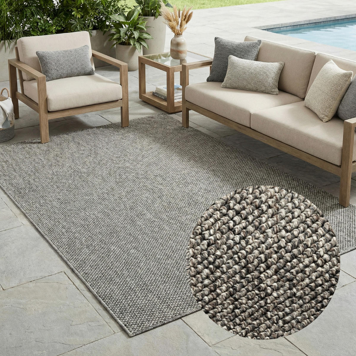 TEPPICH CALMA grau modern 140/200 cm - Grau, Textil (140/200cm) - Tapiso