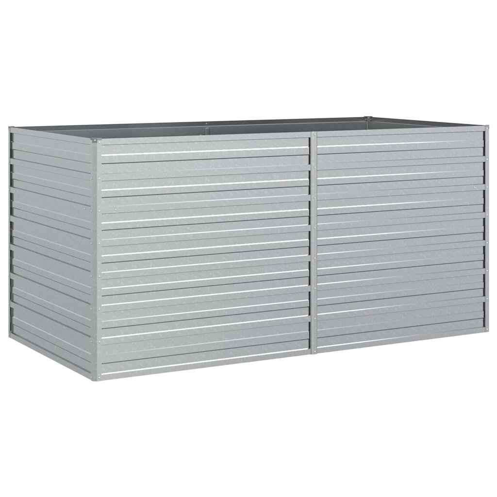 GARTEN-HOCHBEET 160/80/77 Cm Verzinkter Stahl Silbern - Silberfarben, Metall (160/77/80cm) - vidaXL