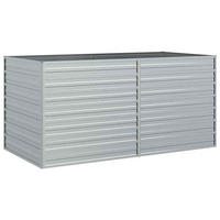 GARTEN-HOCHBEET 160/80/77 Cm Verzinkter Stahl Silbern - Silberfarben, Metall (160/77/80cm) - vidaXL