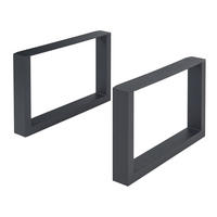 TISCHGESTELL-SET 2 TLG. Makers - Schwarz, Metall (64/40/10cm) - [en.casa]