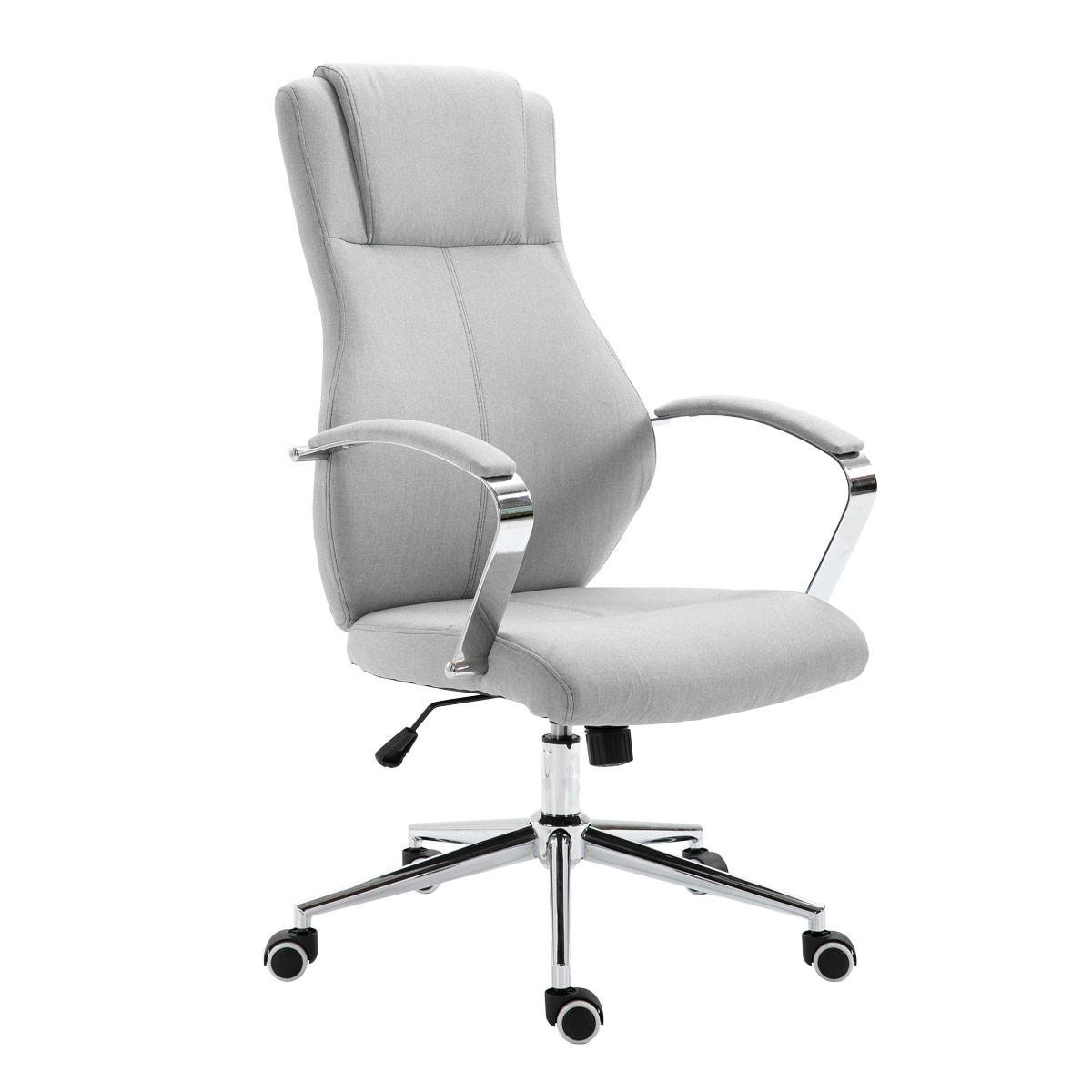 DREHSTUHL MELLOW Stoffbezug Hellgrau - Grau, Textil (64/113/56cm) - SVITA