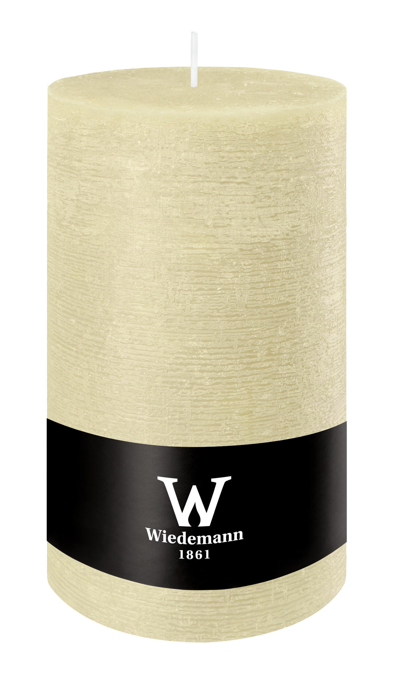STUMPENKERZE Rustik Marble Style Bisquit 190 x Ø 100 mm, 1 Stück - Beige, Paraffin (10/19cm) - Wiedemann Kerzen
