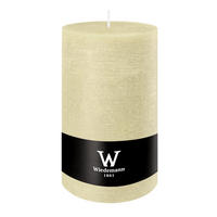 STUMPENKERZE Rustik Marble Style Bisquit 190 x Ø 100 mm, 1 Stück - Beige, Paraffin (10/19cm) - Wiedemann Kerzen