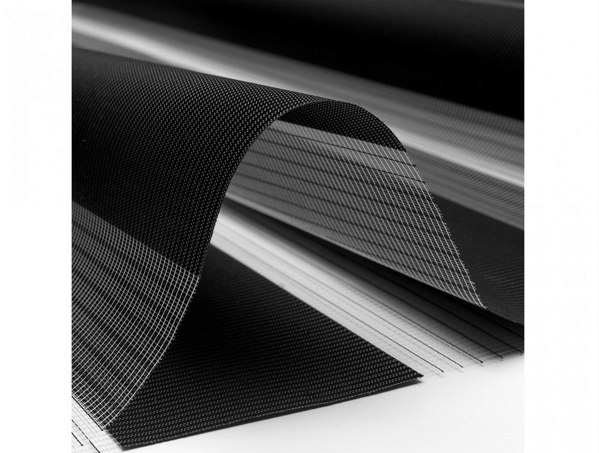 ROLLO Polyester Transluzent SCHWARZ 37x180 - Schwarz, Textil (37/180/1cm) - Purline