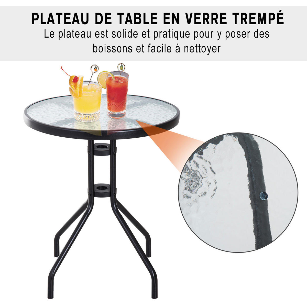 BALKONSET 3-teilig DE-14069 Schokolade - Braun, Metall - ComfortXL