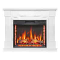 ELEKTROKAMIN Boston AF28S Weiß – Breite 77 cm, 3D-Flammeneffekt, LED-Beleuchtung, Heizfunktion - Weiß, Glas/Holzwerkstoff (114/90.3/34cm) - ArtiFlame