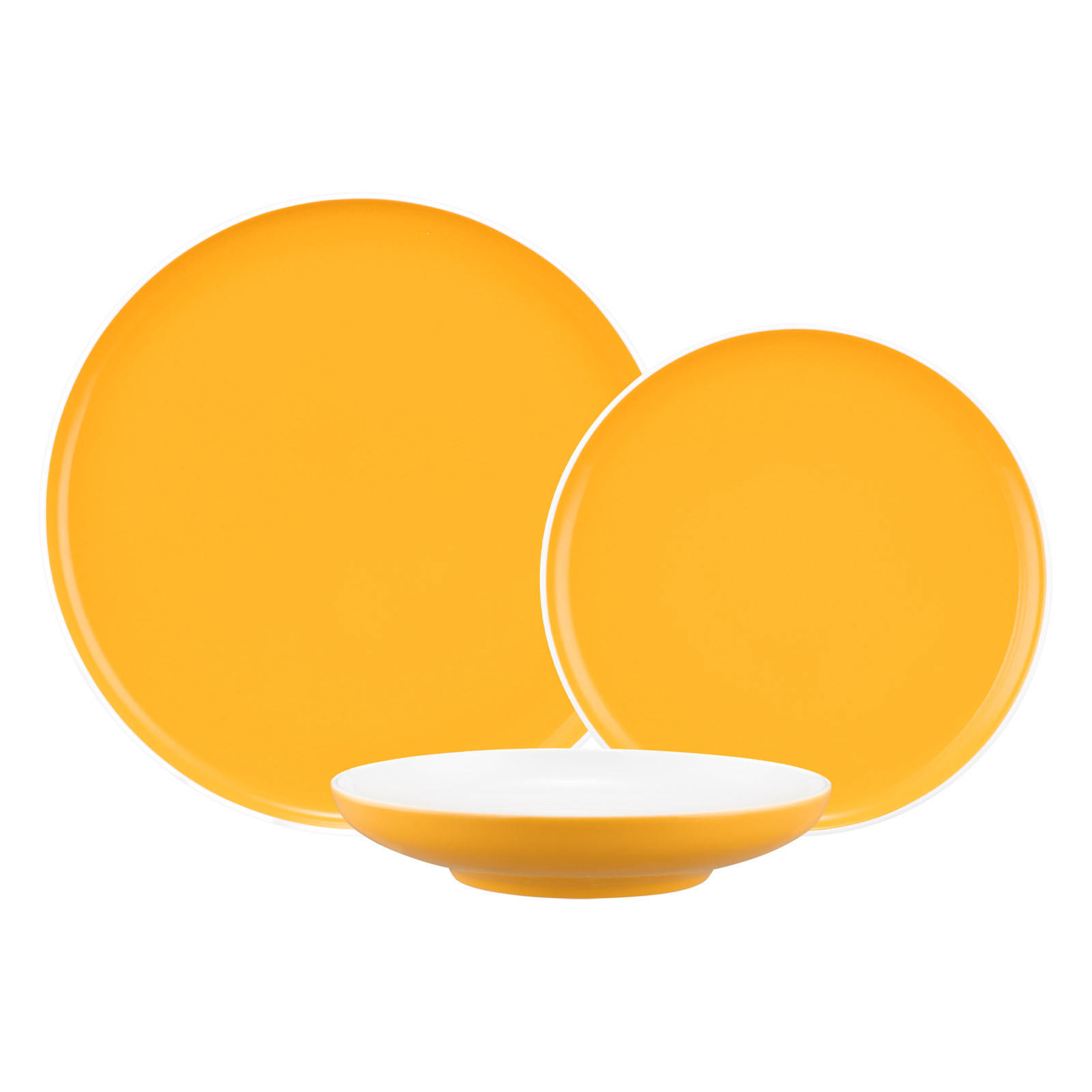 TELLER-SET Sento Home Pure Colors Mango Orange 18-tlg. - Orange, Keramik (2/2/2cm) - Seltmann Weiden