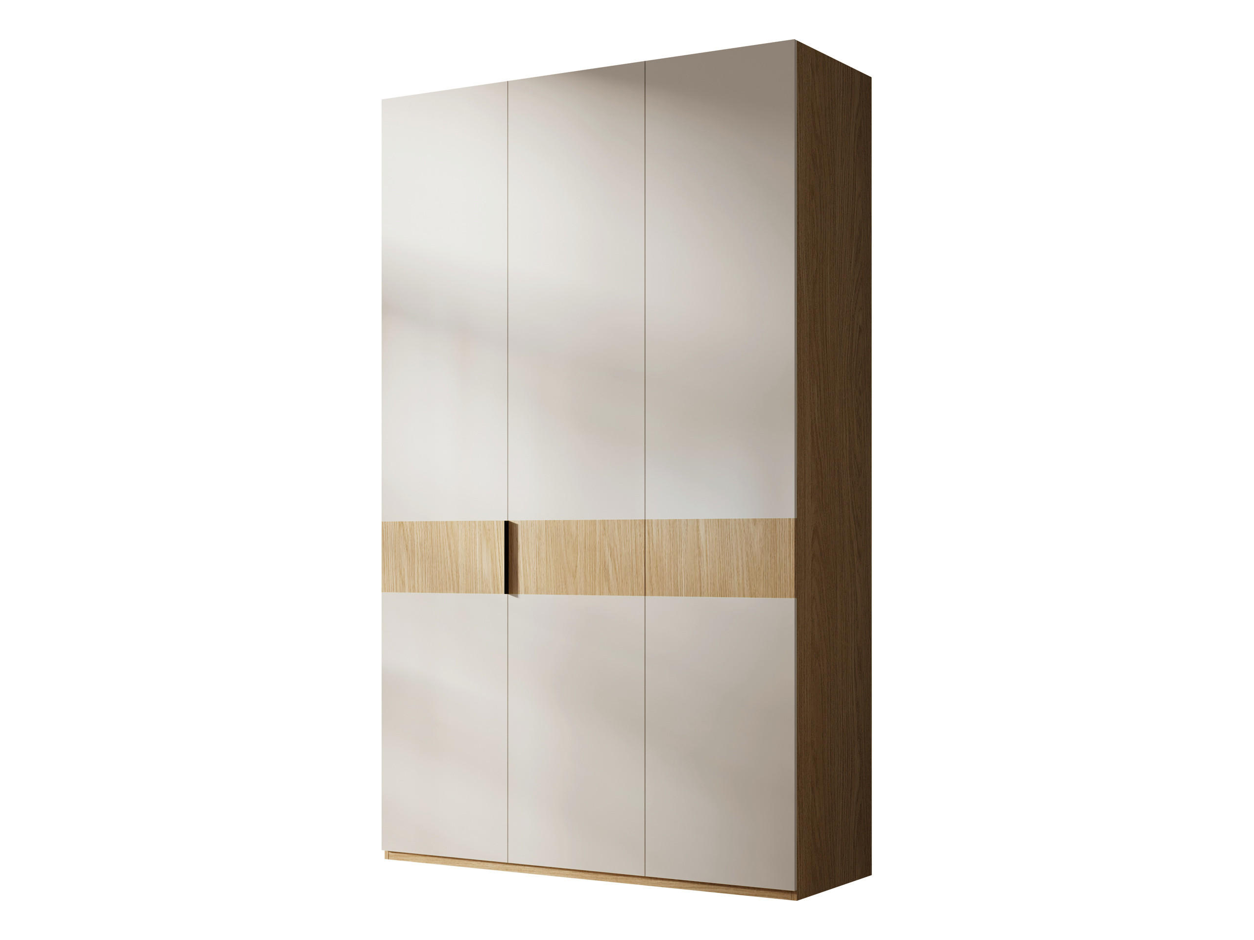 KLEIDERSCHRANK Soreno 135 3D - Eichefarben/Beige, Holzwerkstoff/Kunststoff (135/237/60cm) - MIRJAN24