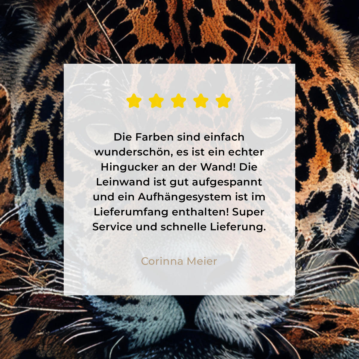 LEINWANDBILD Natur - Leopard - Tier - Sonnenuntergang - Modern Wanddeko 40x60 cm - Orange, Textil (40/60cm) - MuchoWow