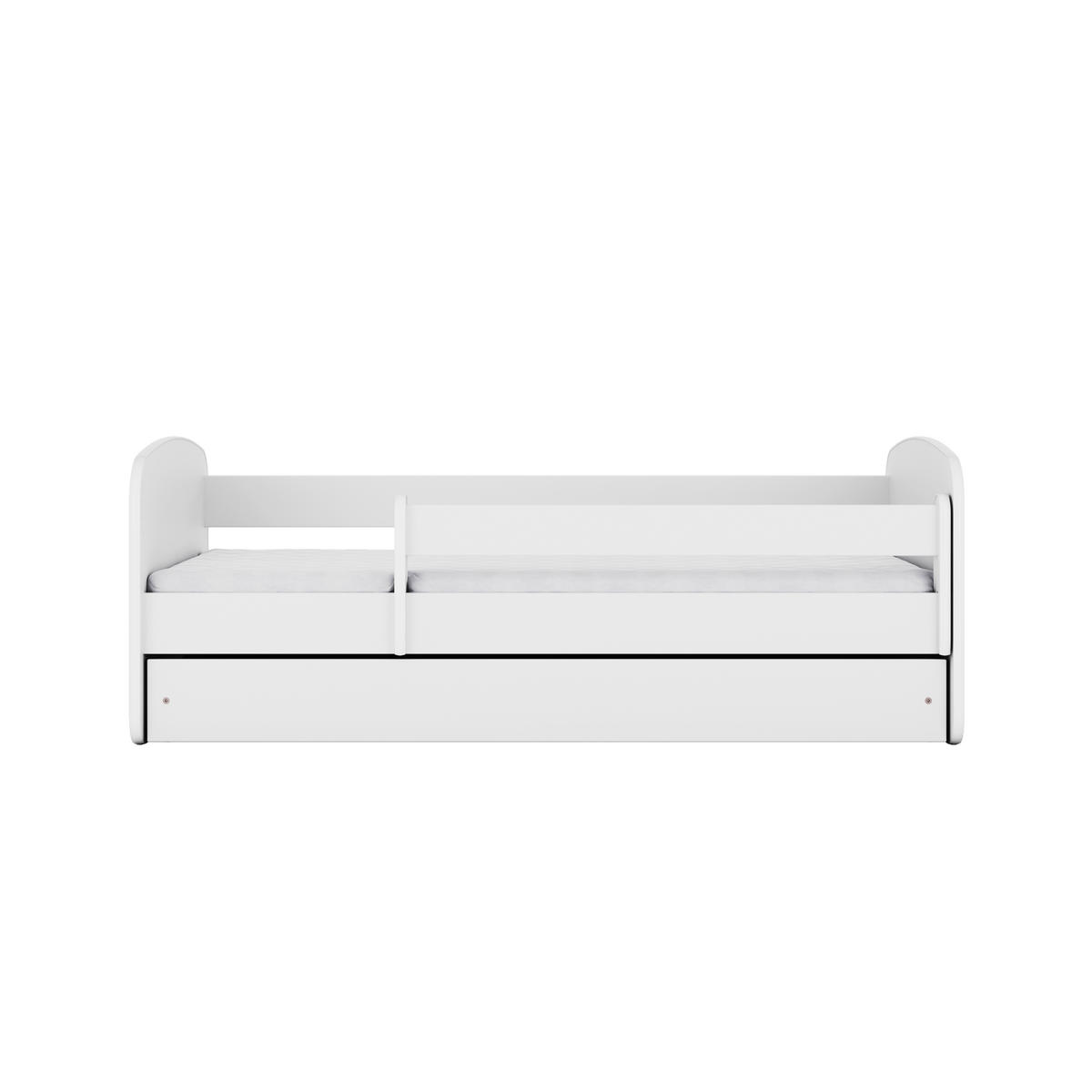 KINDERBETT ohne Muster mit Schublade und Matratze 140/70 - Weiß, Holzwerkstoff (70/140cm) - RAUMHIRSCH FURNITURE
