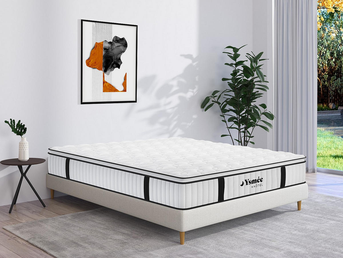 STANDARDMATRATZE - 2 Personen - Stoff - Weiß - - Weiß, Textil (140/190cm) - Vente-Unique