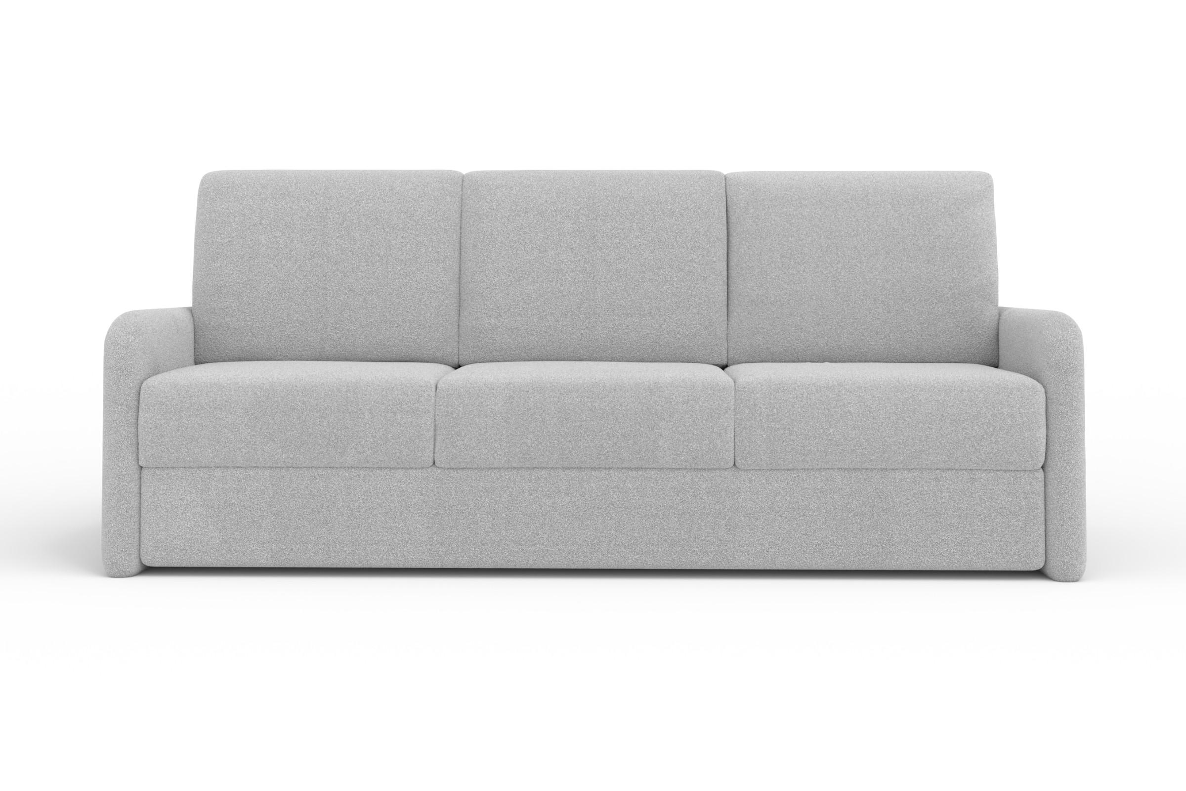 3-SITZER SOFA BIANCO 215 cm breit in Boucle Hellgrau - Hellgrau, Holzwerkstoff/Textil (215/90/92cm) - Deine Möbel 24