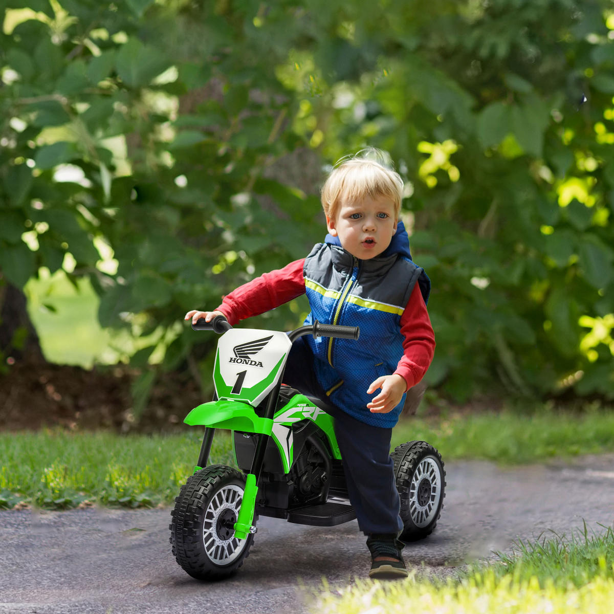 MOTORRAD, Kunststoff, Grün, 71L x 40,5B x 43,5H cm - Grün, Metall (71/40.5/43.5cm) - HOMCOM