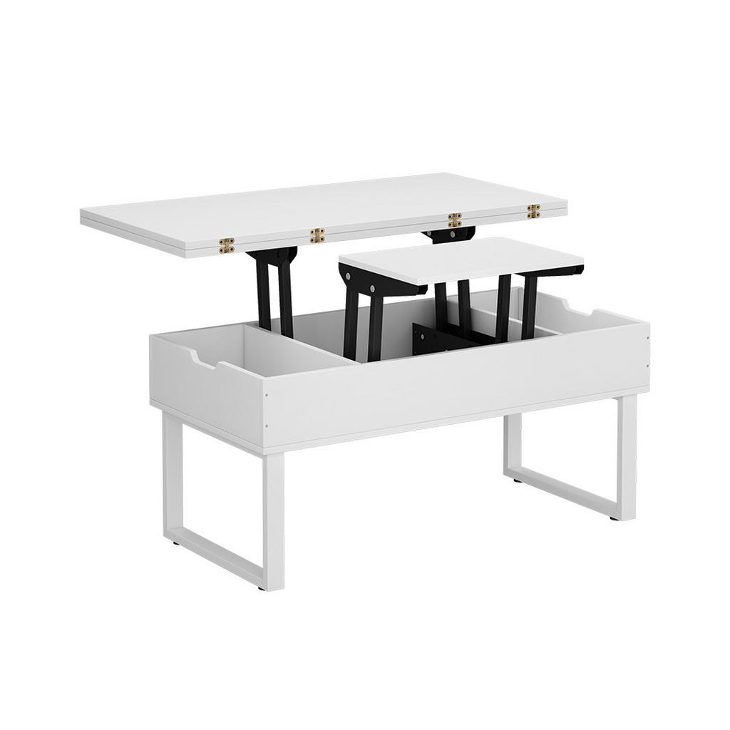 Vicco KONFERENČNÍ STŮL Lifty Bílá 100 x 50 cm s funkcí zvedání