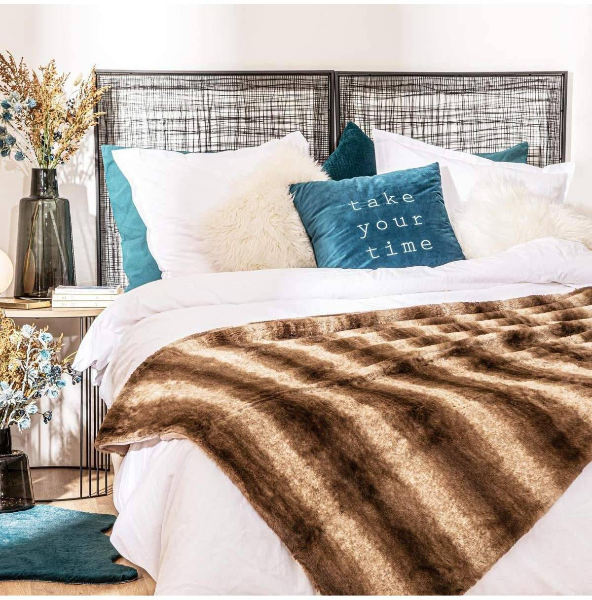 TAGESDECKE Grizzli 120/160 cm - Braun, Textil (160/120cm) - Atmosphera Createur d´interieur