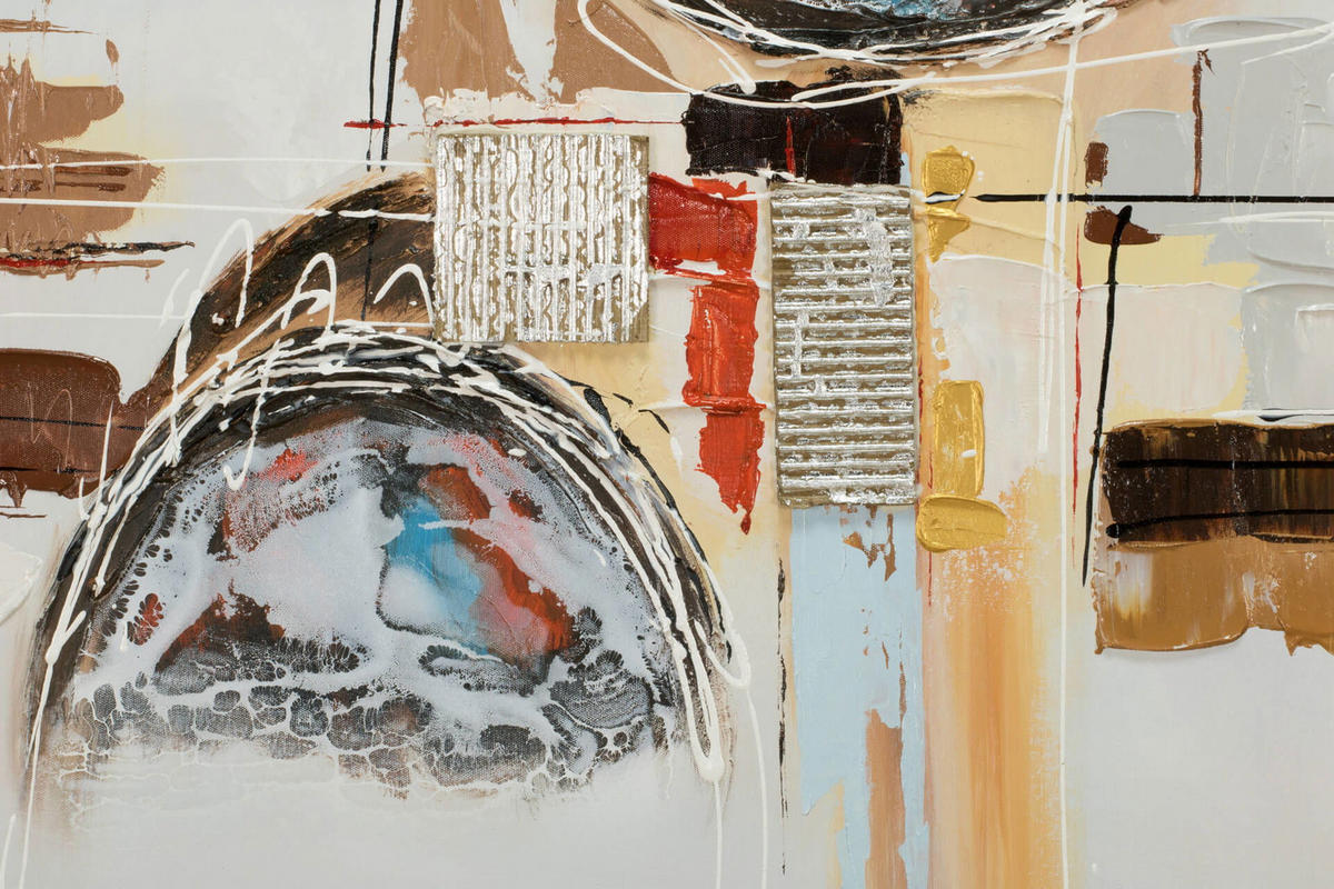 ACRYLBILD HANDGEMALT 150/50 cm - Braun, Holz/Textil (150/50cm) - KUNSTLOFT