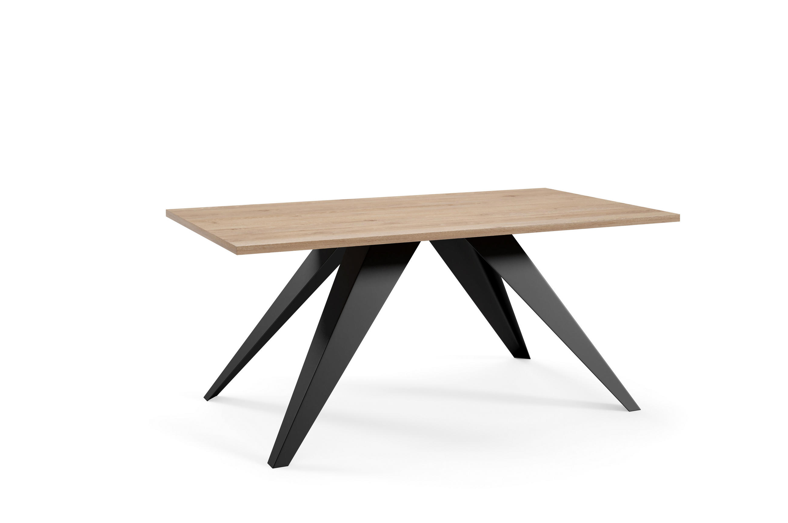 COUCHTISCH VARIA - Trüffeleichefarben/Schwarz, Holzwerkstoff (60/120/48cm) - Meblini