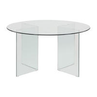 ESSTISCH Glastisch - 6 Personen - Sicherheitsglas - ADAMO - Transparent, Glas (137/137/77cm) - Vente-Unique