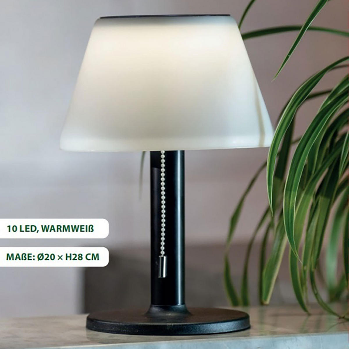 LED AUSSENLEUCHTE Solar Schwarz Weiß - Schwarz, Metall (20/20/28cm)