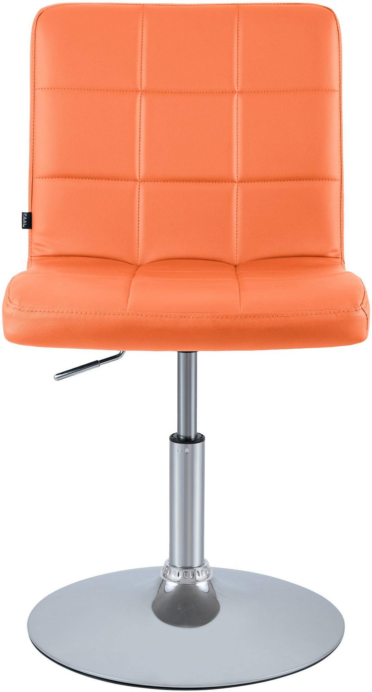 DREHSTUHL Lederlook Orange - Chromfarben/Orange, Textil/Metall (44/81/55cm) - CLP