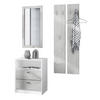 GARDEROBE Pino Beton Oxid Optik - Hellgrau, Holzwerkstoff (130/185/36cm) - Vladon