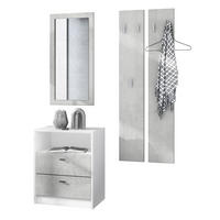 GARDEROBE Pino Beton Oxid Optik - Hellgrau, Holzwerkstoff (130/185/36cm) - Vladon