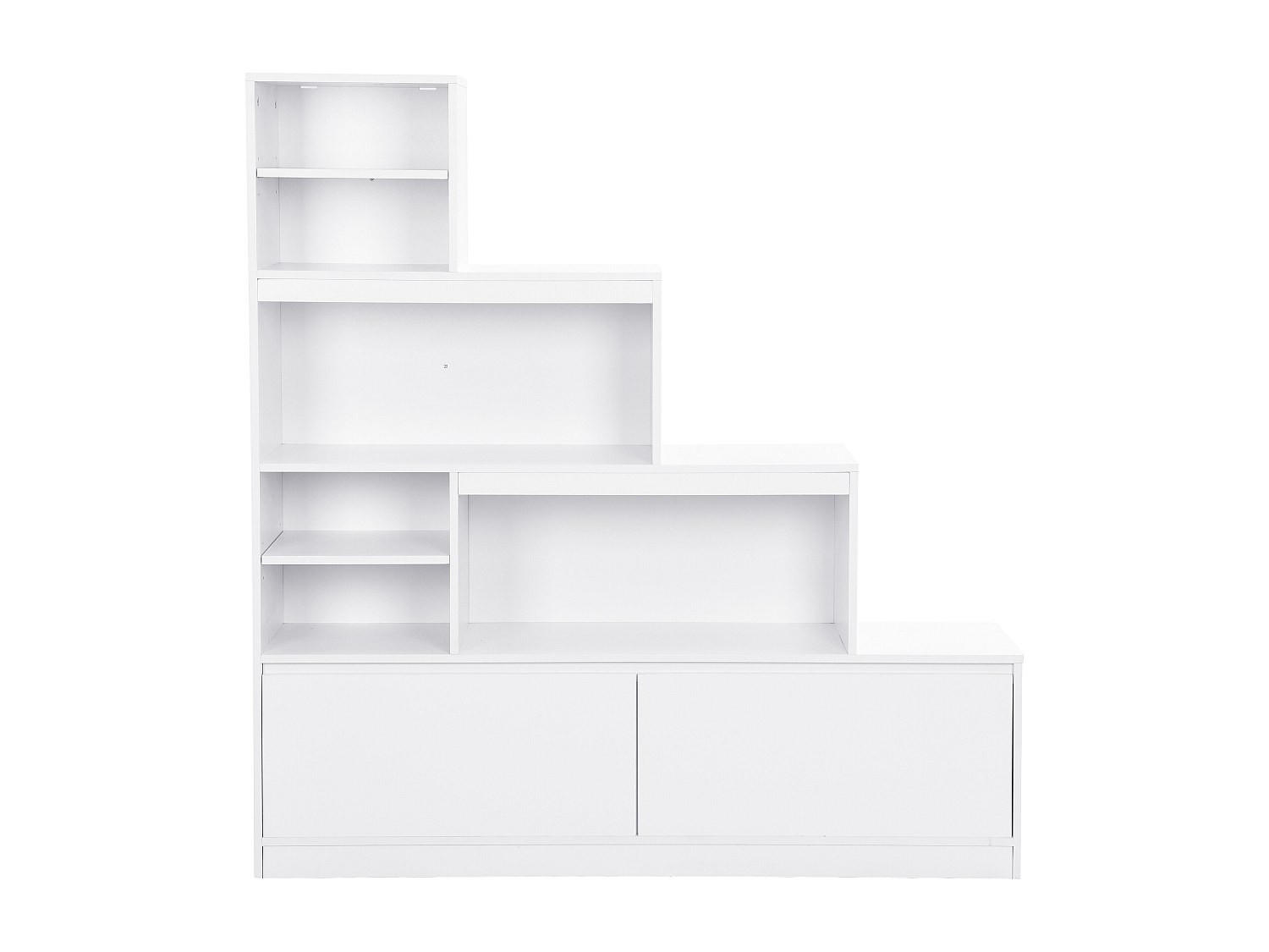 SCHUHSCHRANK - 140 cm x 35 cm - holz - weiß Lovila - Weiß, Holz (140/146.6/35cm) - Vente-Unique