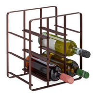 WEINREGAL - Kupferfarben, Metall (27.5/30/20cm) - Relaxdays