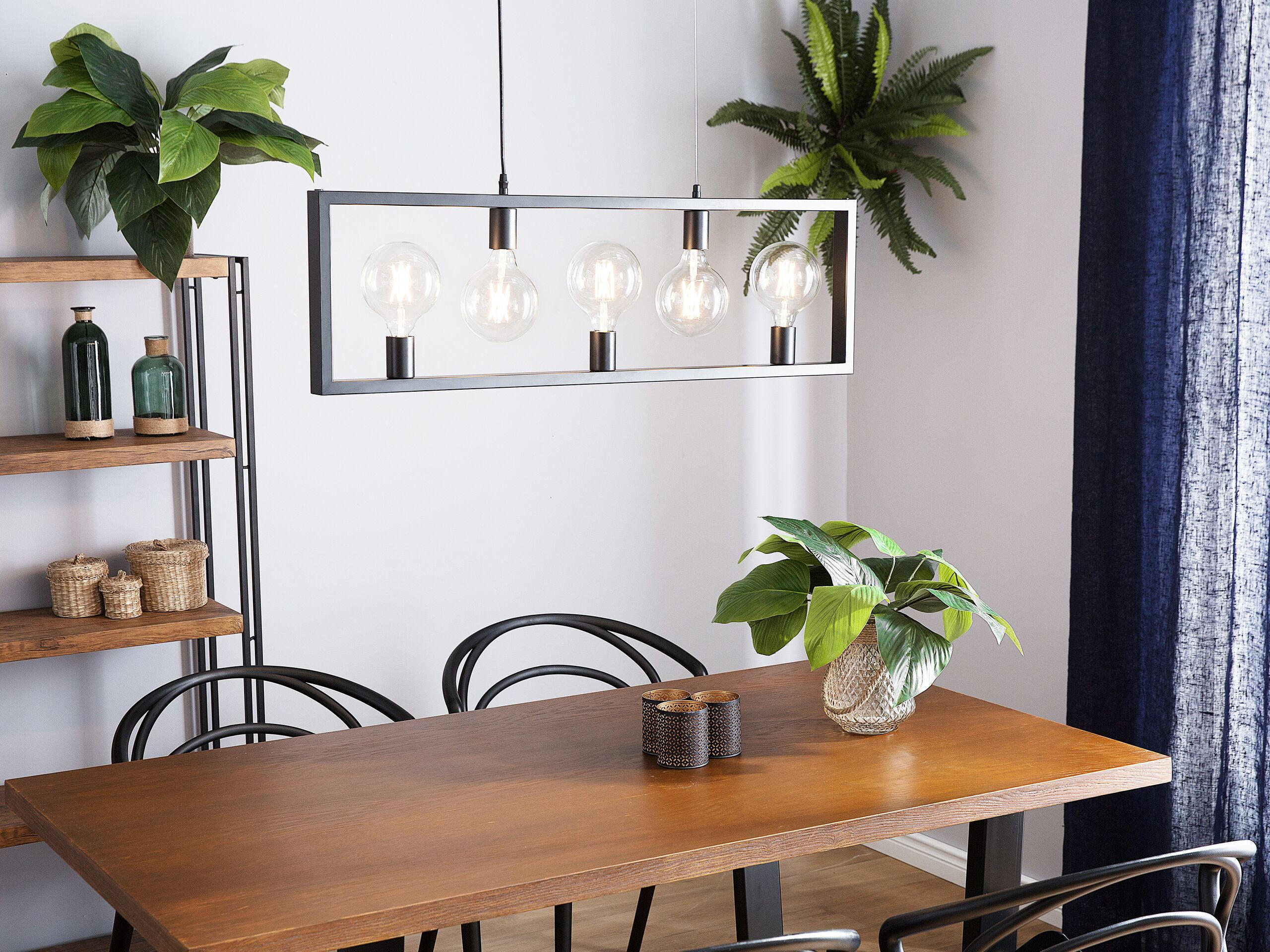 HÄNGELEUCHTE Bayas 4/100/127 cm - Schwarz, Metall (4/100/127cm) - Beliani