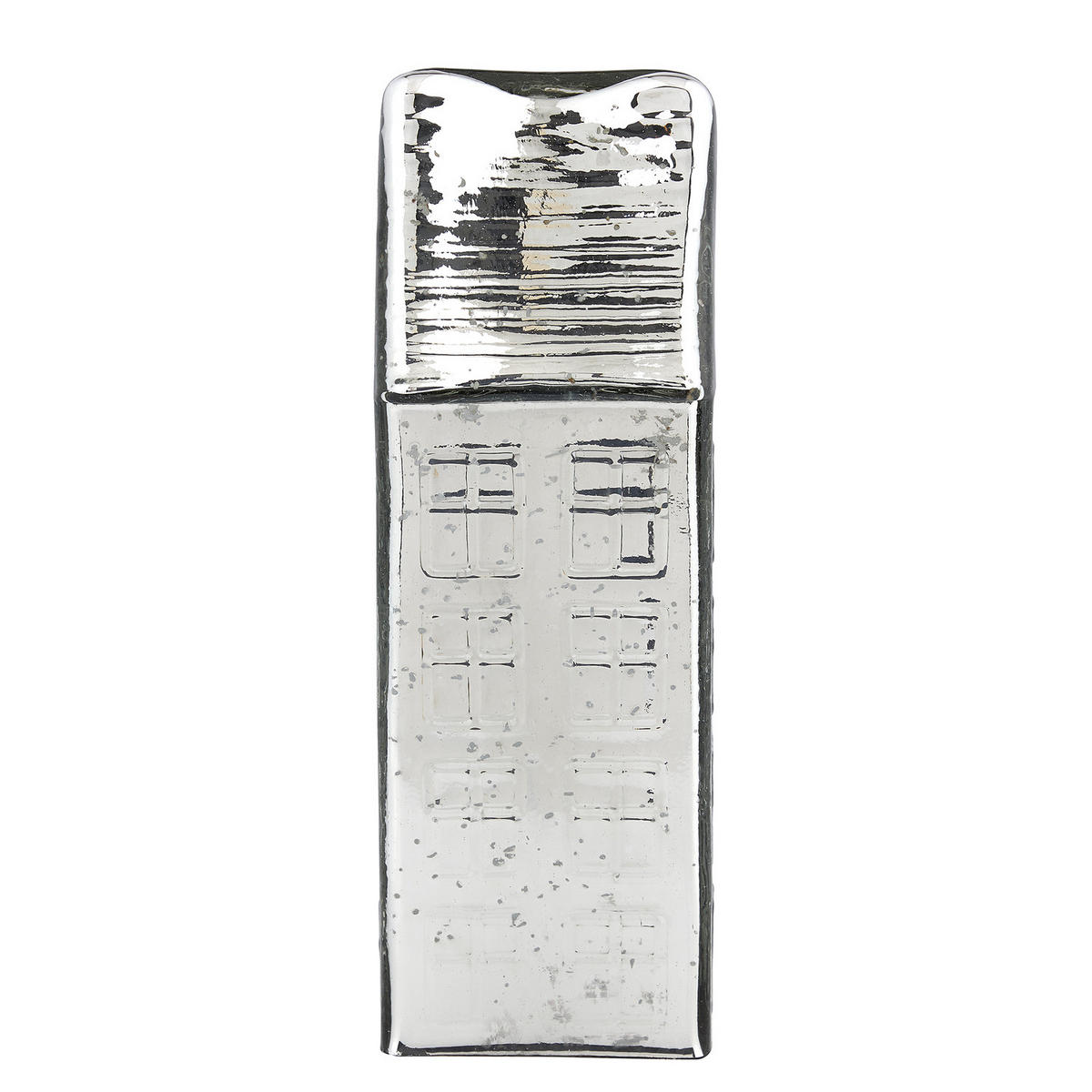 DEKOFIGUR Haus Jolly & Bright - Silberfarben, Glas (10/30/11cm) - Butlers