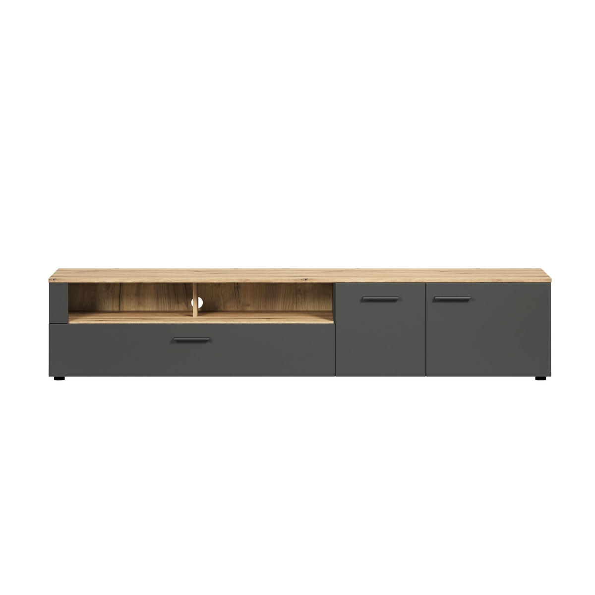 LOWBOARD Esteban Anthrazit - Anthrazit, Holzwerkstoff (210/43/41cm) - Trendteam