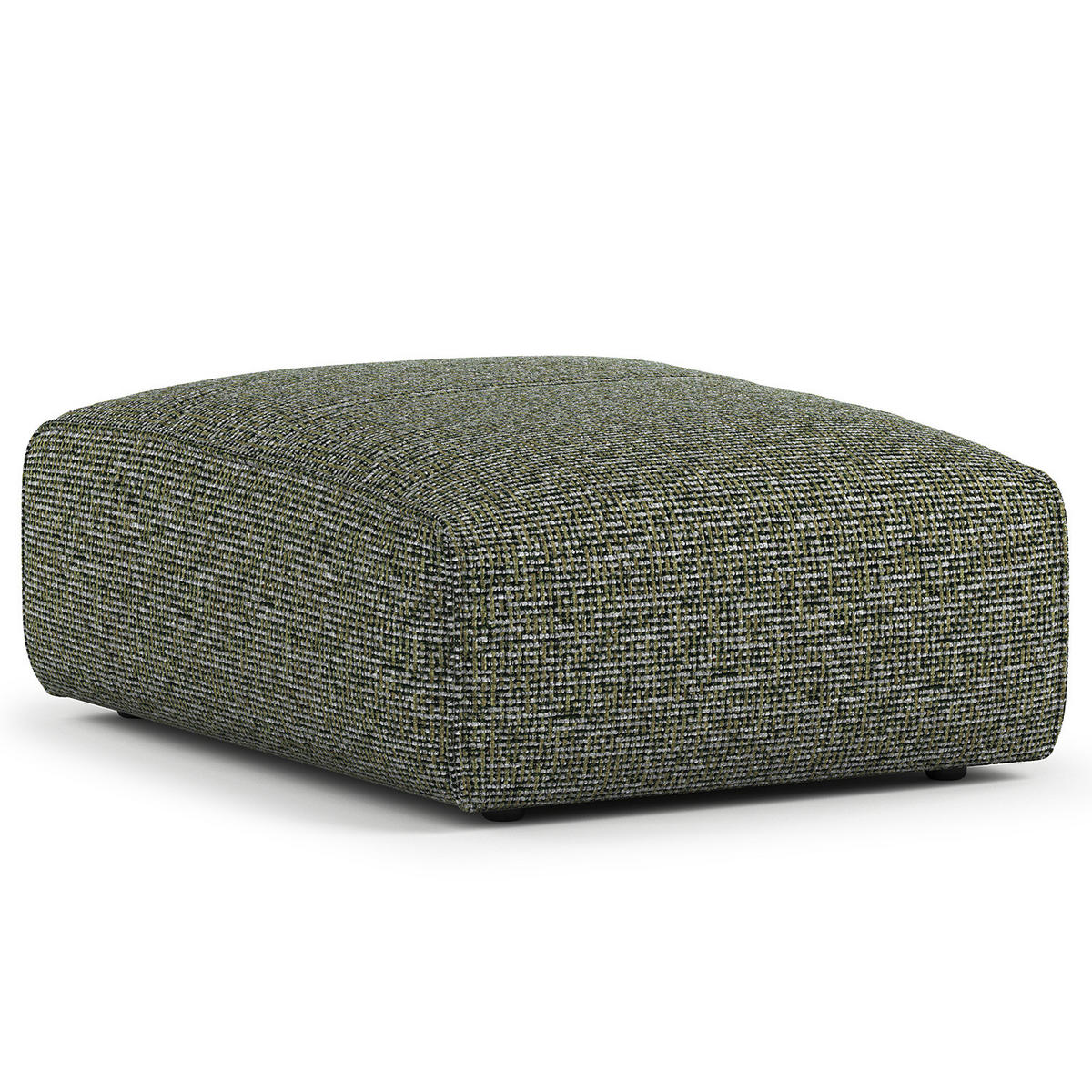 POLSTERHOCKER - Schwarz/Grün, Kunststoff/Textil (81/38/100cm) - home24