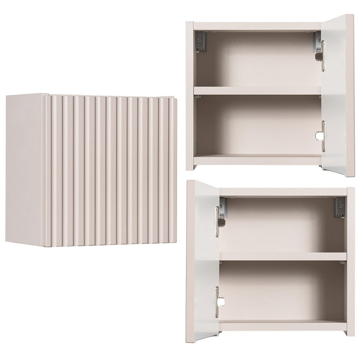 BADMÖBEL-SET 5-TLG. Newport-56 - Beige, Holzwerkstoff (110/190/40cm) - Lomado