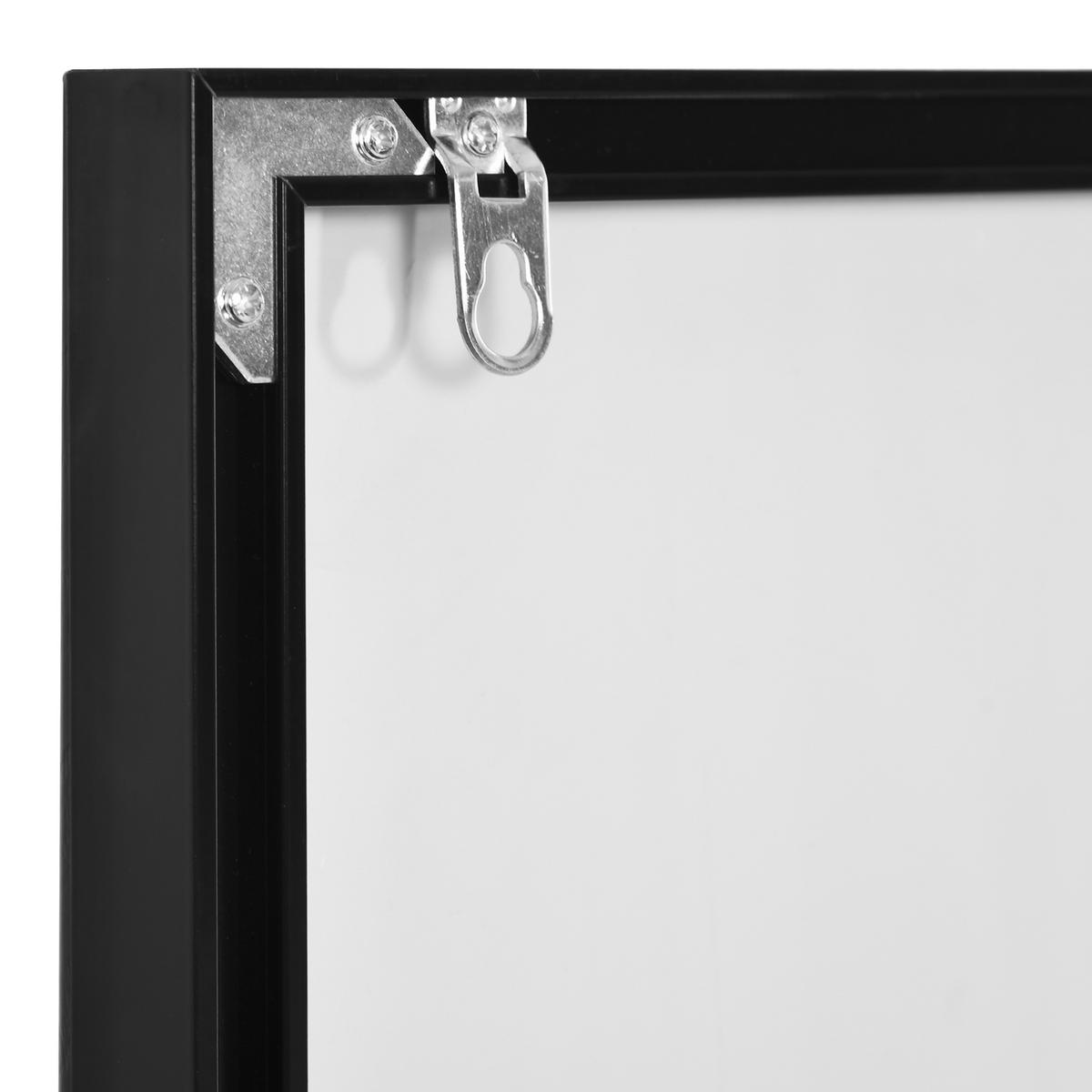WANDSPIEGEL DE-17910 120x35 cm mit Sicherheitsfolie Schwarz - Schwarz, Metall (120/35/2.5cm) - ComfortXL