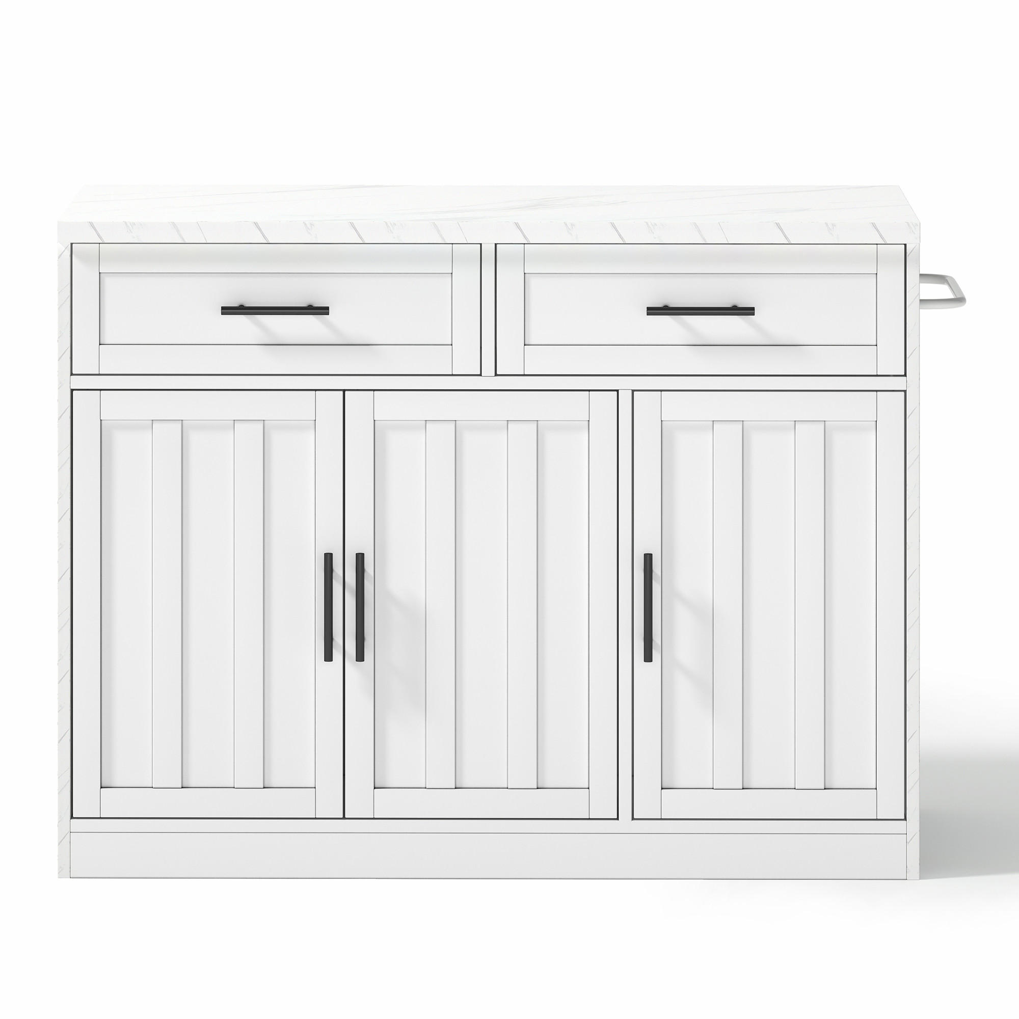 KÜCHENINSEL Weiß 120/60/91 cm - Weiß, Holzwerkstoff (120/91/60cm) - PANGIVO