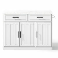 KÜCHENINSEL Weiß 120/60/91 cm - Weiß, Holzwerkstoff (120/91/60cm) - PANGIVO