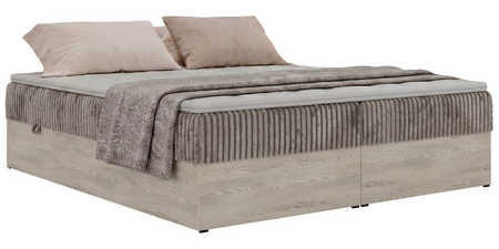 POSTEL BOXSPRING NORDIC ZERO 180/200 - Světle hnědá Manšestr - Topper Visco - H3 - černá/světle hnědá, textil/plast (180/200cm) - MKS
