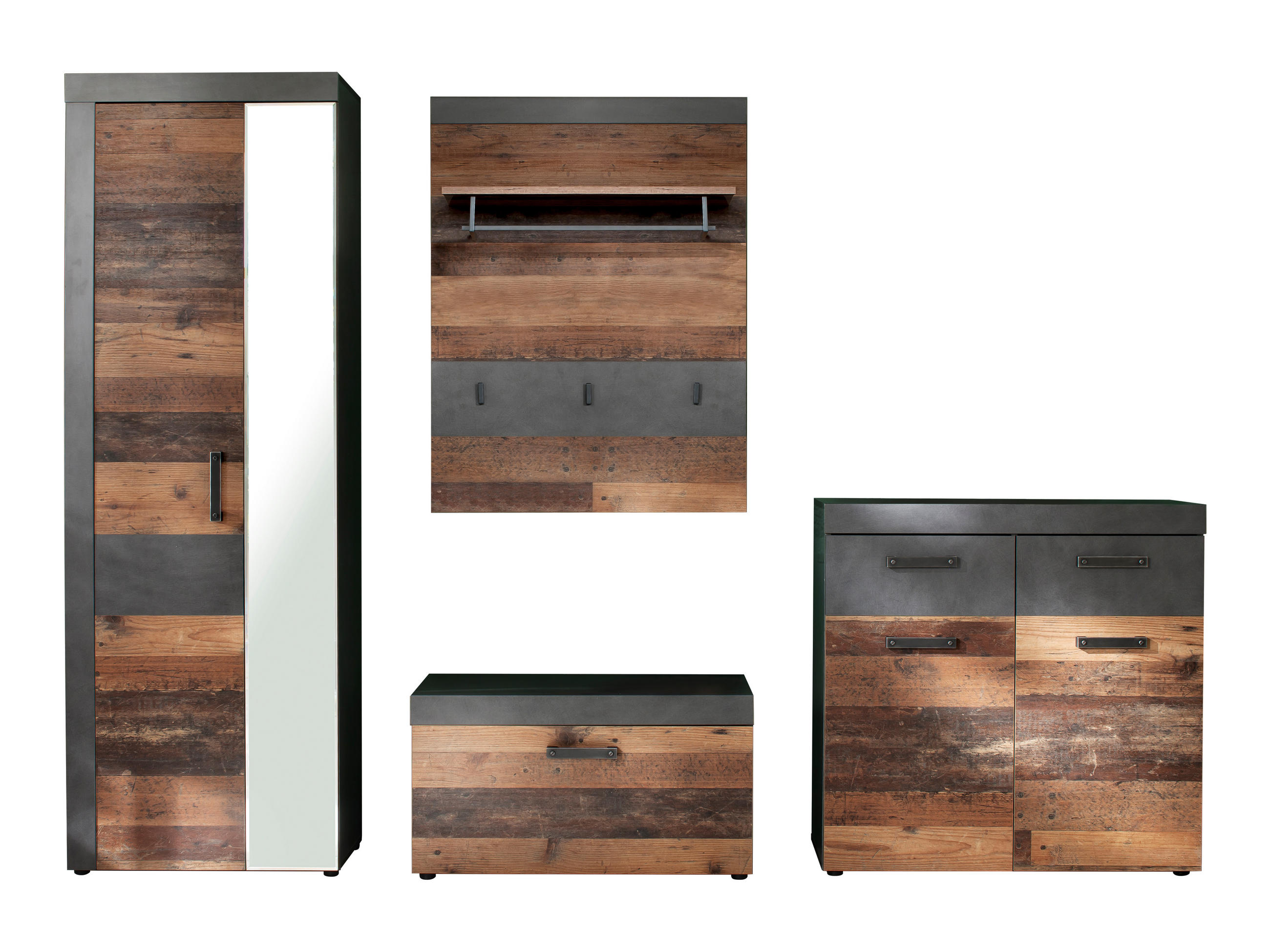 GARDEROBE Braun - Braun, Holzwerkstoff (265/192/37cm) - ebuy24