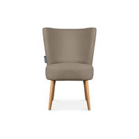 COCKTAILSESSEL APPA auf hohen Beinen aus Buchenholz gebeizter Eiche, Hellbraun/Eiche Dekor - Hellbraun/Eichefarben, Holz/Textil (63/89/65cm) - KONSIMO®