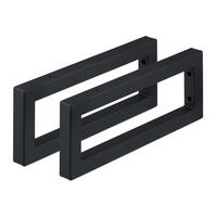2XWANDKONSOLE - Schwarz, Metall (40/3/15cm) - Relaxdays