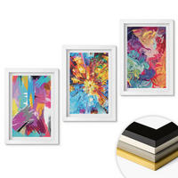 WANDBILDER 3er-Set - 20x30 cm Weißer Rahmen - Bunte abstrakte Farbmuster - Weiß, Kunststoff (20/30cm) - ArtPrintCave