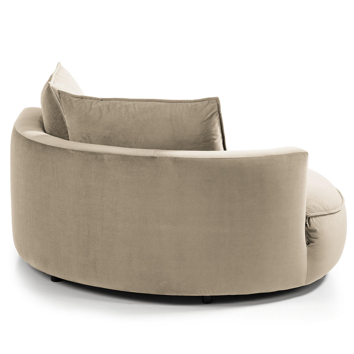 OTTOMANE - modular - Beige/Schwarz, Kunststoff/Textil (126/82/154cm) - home24