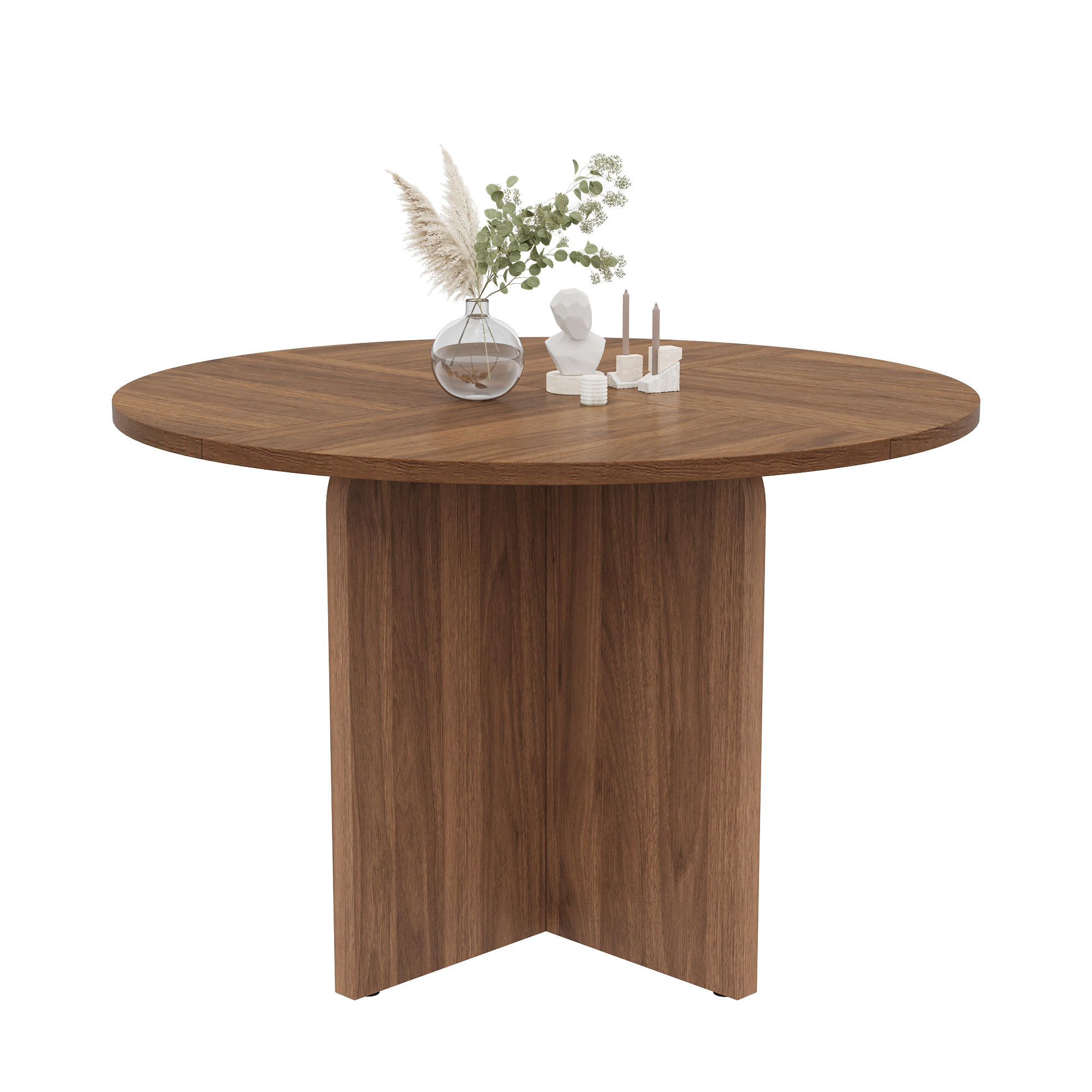 ESSTISCH Rund 120cm Walnuss Skandinavisch Modern - Walnussfarben, Holzwerkstoff (120/120/75cm) - FLIEKS