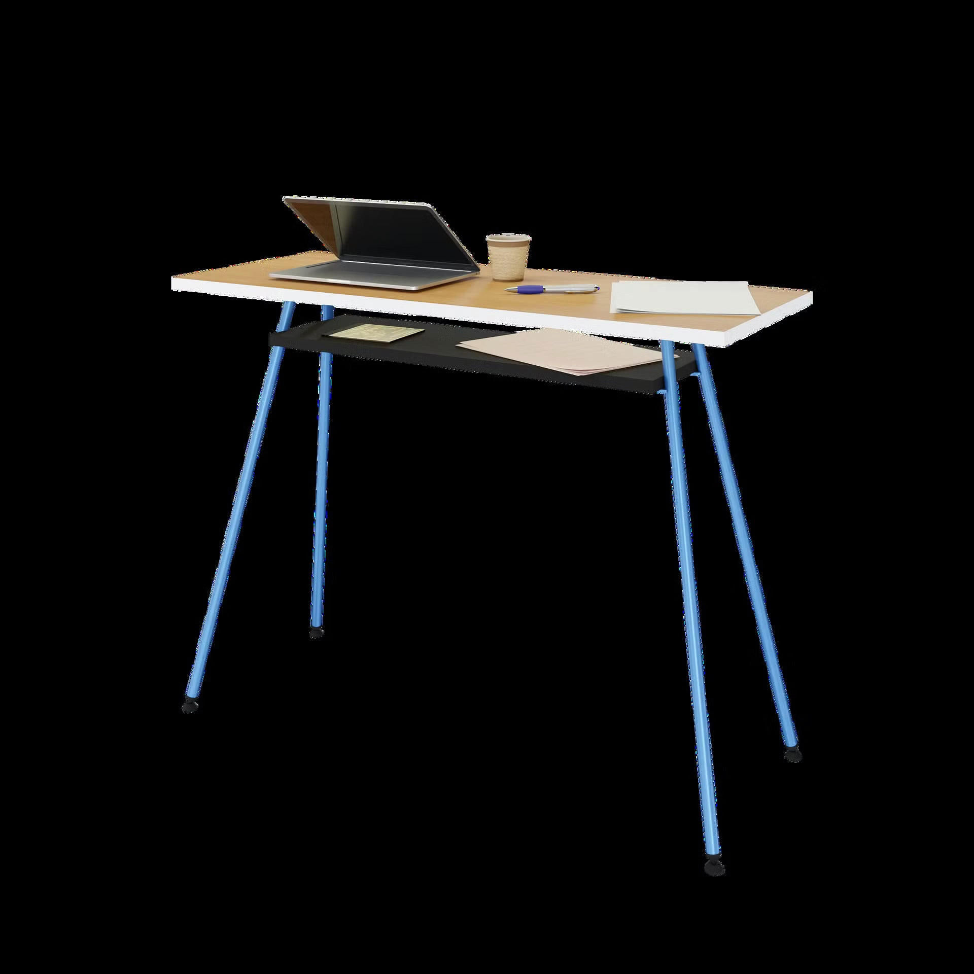 BÜROTISCH Kost Colors 100x40 cm – modernes Design in Blau - Blau, Holzwerkstoff (40/100/75cm) - Letti Moderni