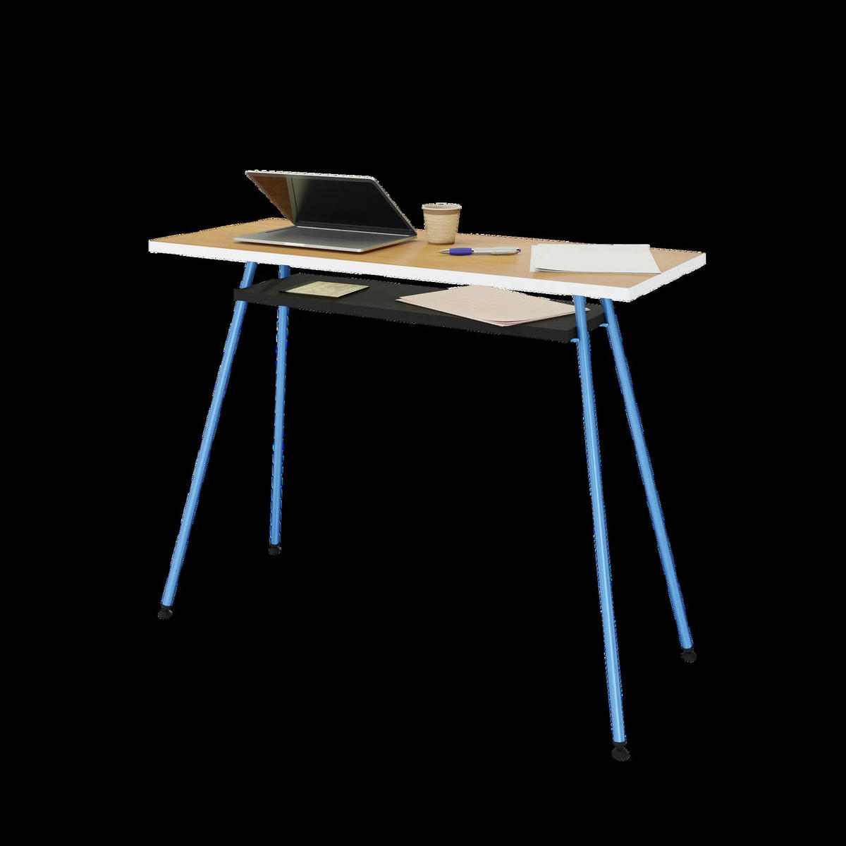BÜROTISCH Kost Colors 100x40 cm – modernes Design in Blau - Blau, Holzwerkstoff (40/100/75cm) - Letti Moderni