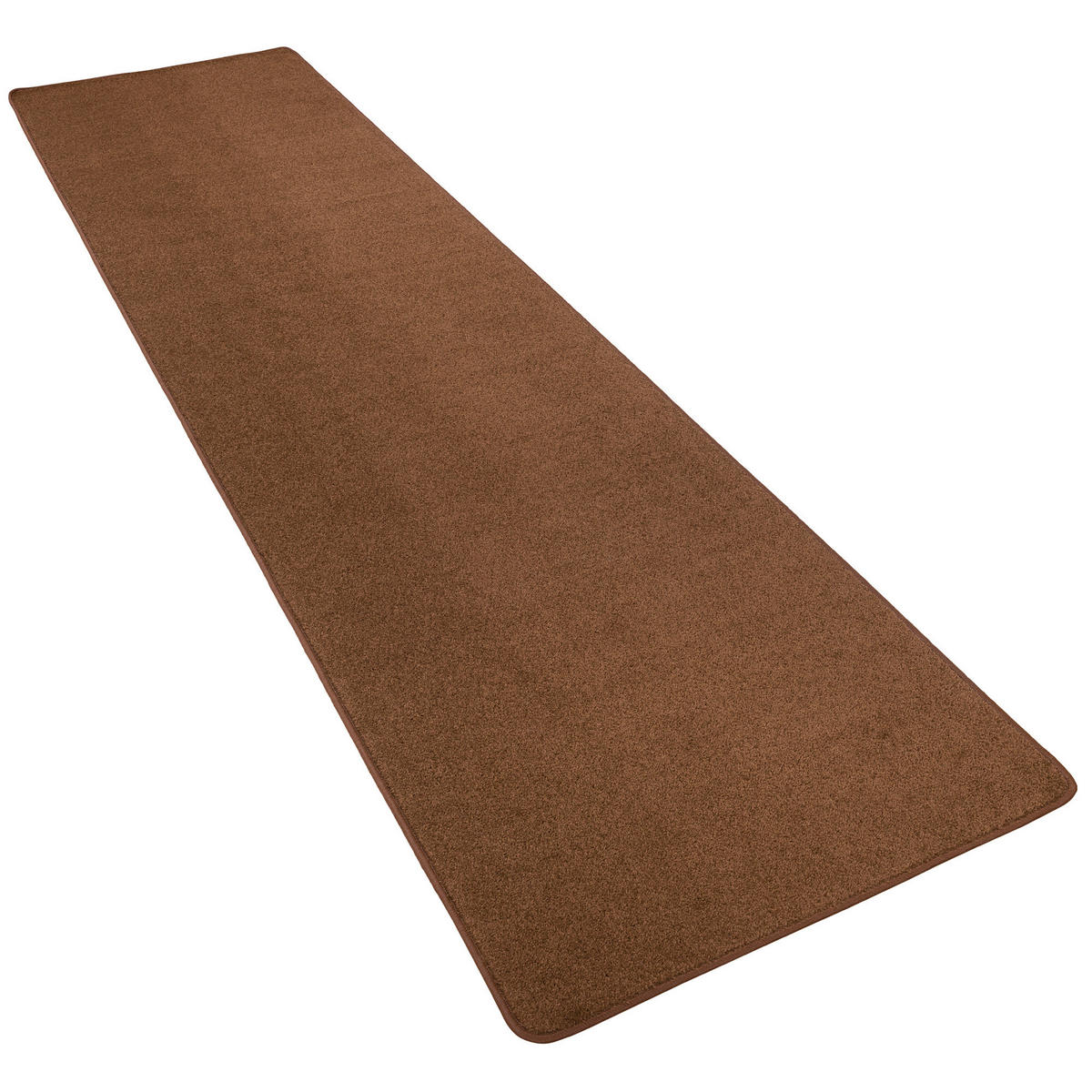 TREND VELOURS LÄUFER TEPPICH JOY - Braun, Textil (80/240cm) - Snapstyle