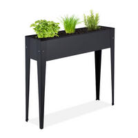 HOCHBEET - Schwarz, Metall (99/83/26cm) - Relaxdays