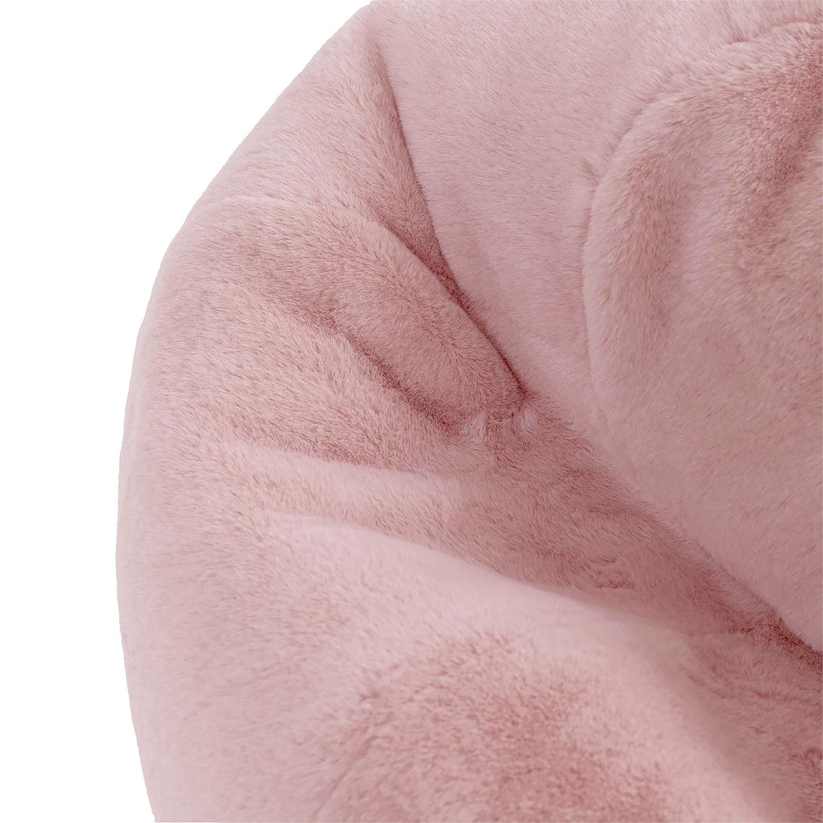 SITZSACK Kingston Kaninchenkunstfell - Pink, Textil (85/50/85cm) - icon
