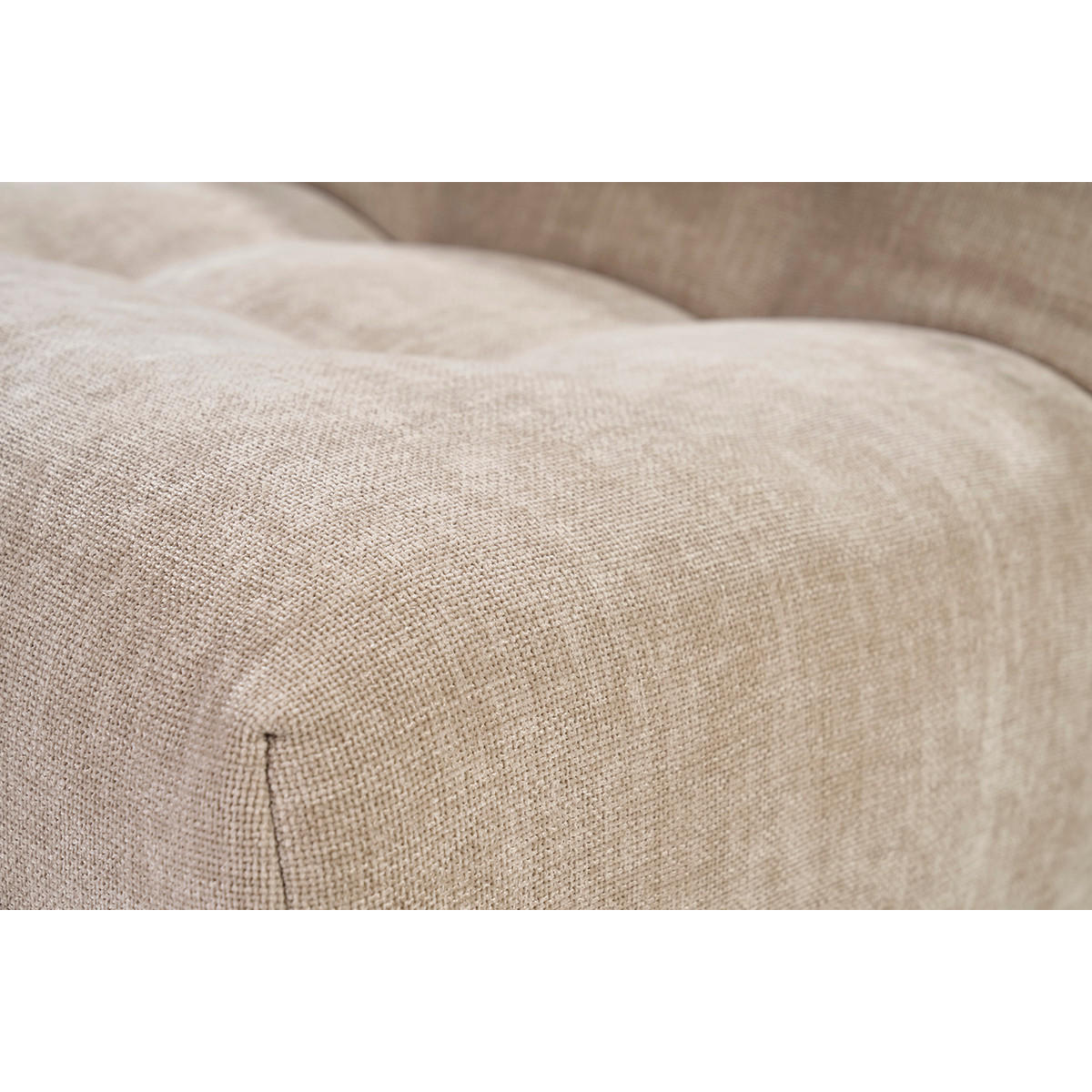 LOUNGE-SESSEL Stoff Samteffekt Taupe BUMPY - Taupe, Textil (102/66/87cm) - Miliboo