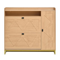 SCHUHSCHRANK Natur 110/24/100 cm - Naturfarben, Holzwerkstoff (110/100/24cm) - PANGIVO